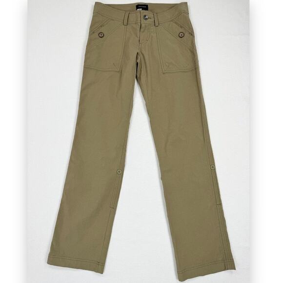 Marmot Womens Roll Tab Outdoor Khaki Pant Size 4 Tan Hiking - Picture 2 of 16